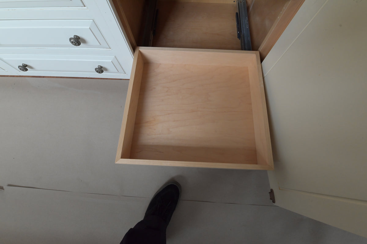 "The Clair" Transitional White Solid Wood Kitchen with Island