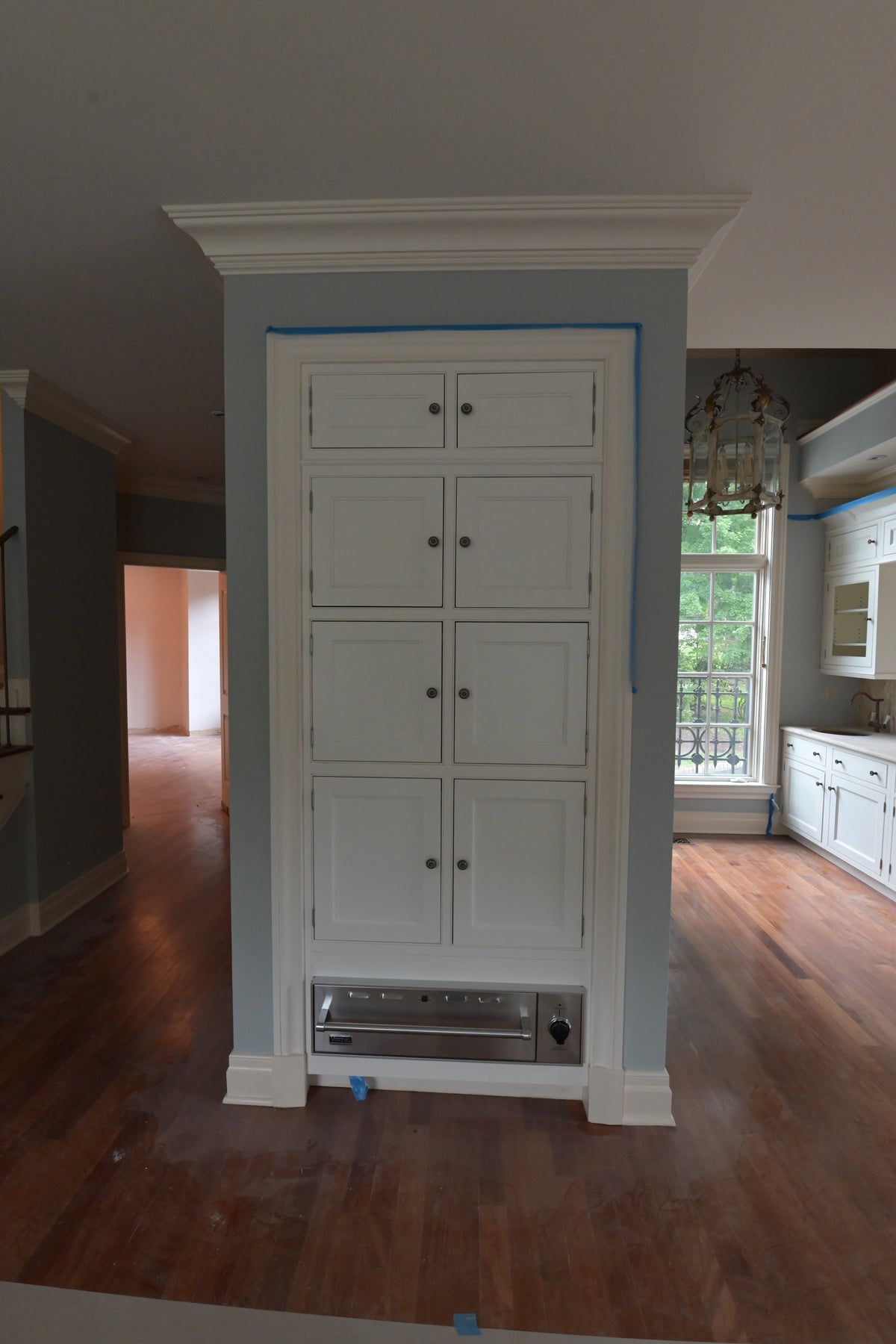 "The Clair" Transitional White Solid Wood Kitchen with Island