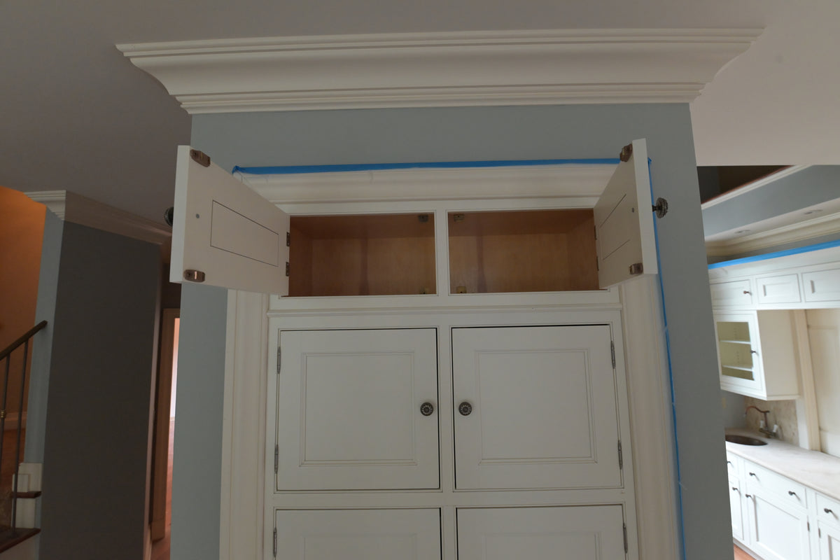 "The Clair" Transitional White Solid Wood Kitchen with Island
