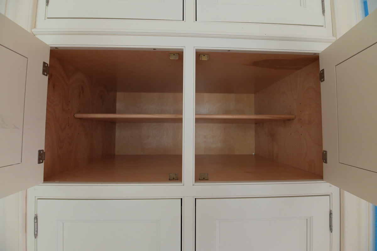 "The Clair" Transitional White Solid Wood Kitchen with Island