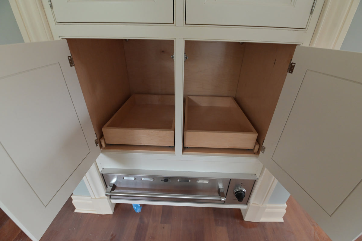 "The Clair" Transitional White Solid Wood Kitchen with Island