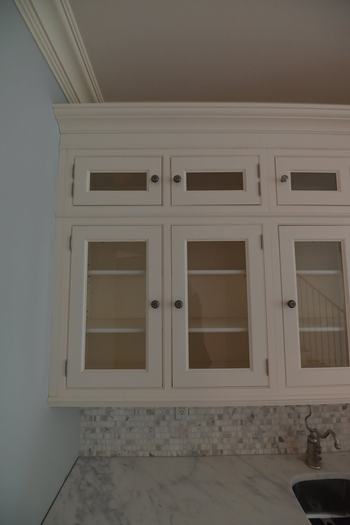 "The Clair" Transitional White Solid Wood Pantry Wall