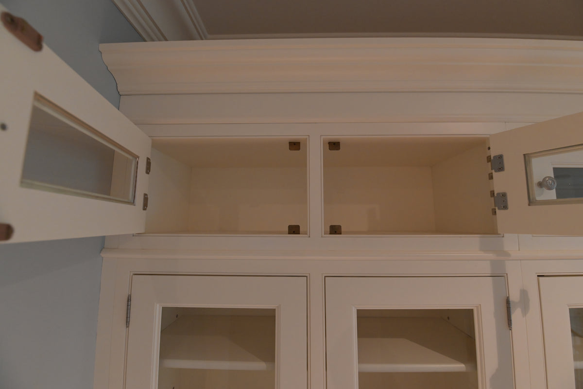 "The Clair" Transitional White Solid Wood Pantry Wall