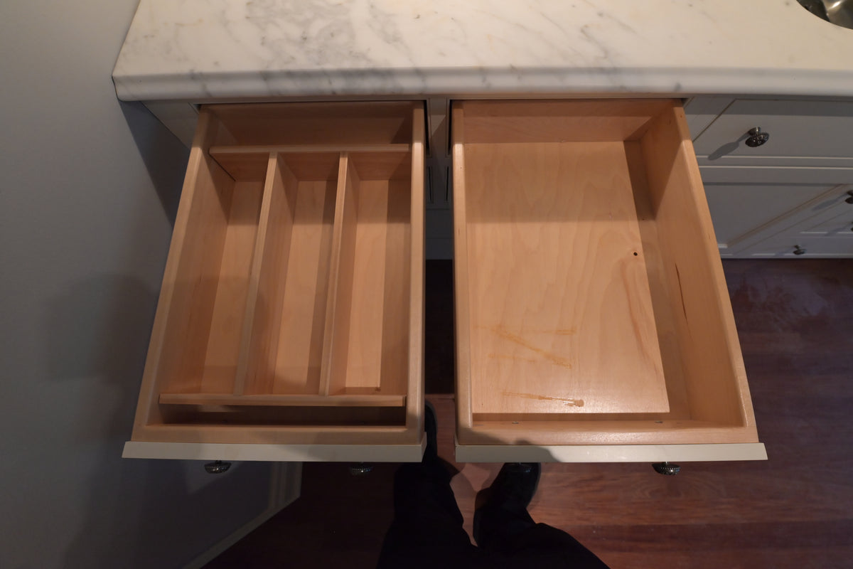 "The Clair" Transitional White Solid Wood Pantry Wall