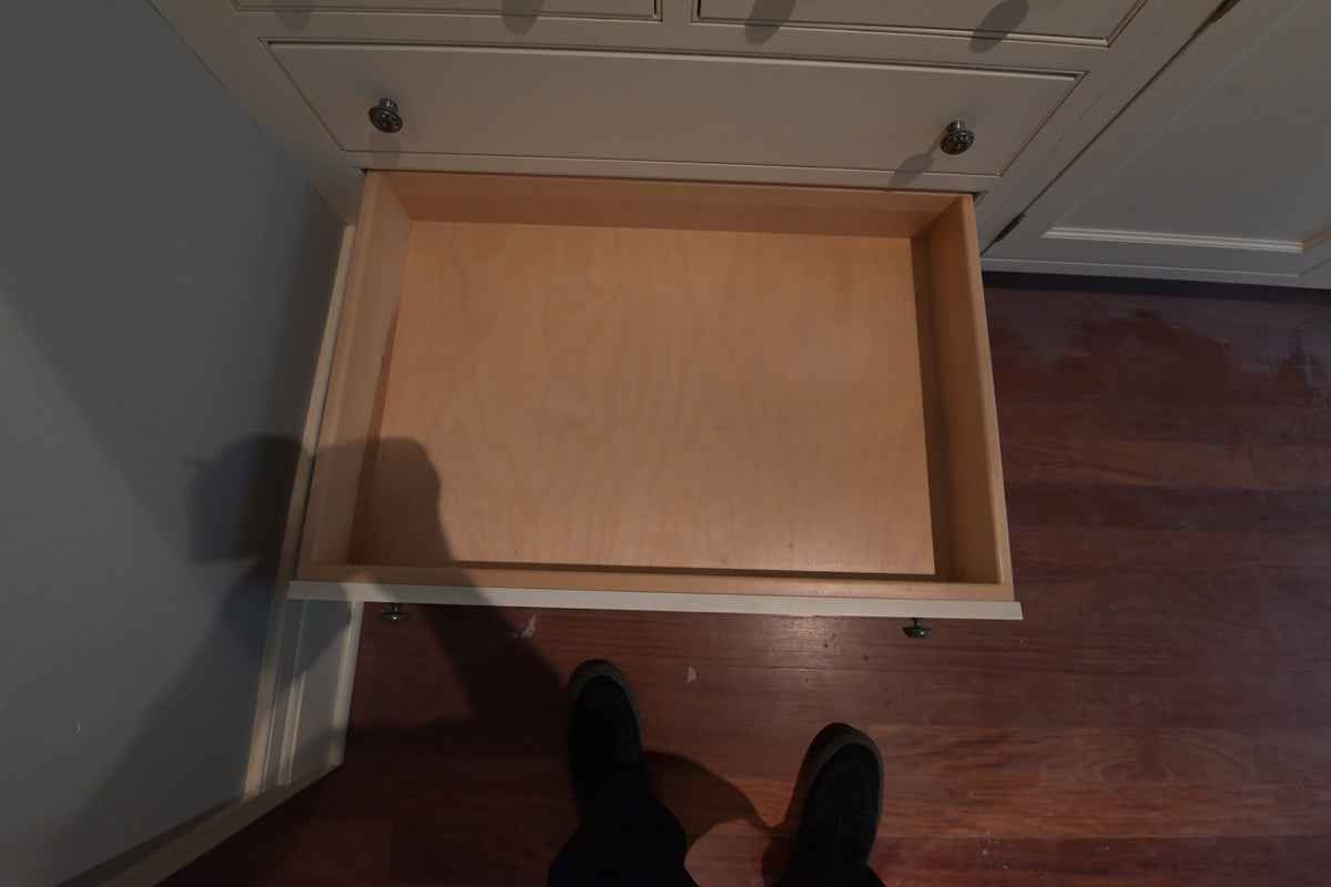 "The Clair" Transitional White Solid Wood Pantry Wall