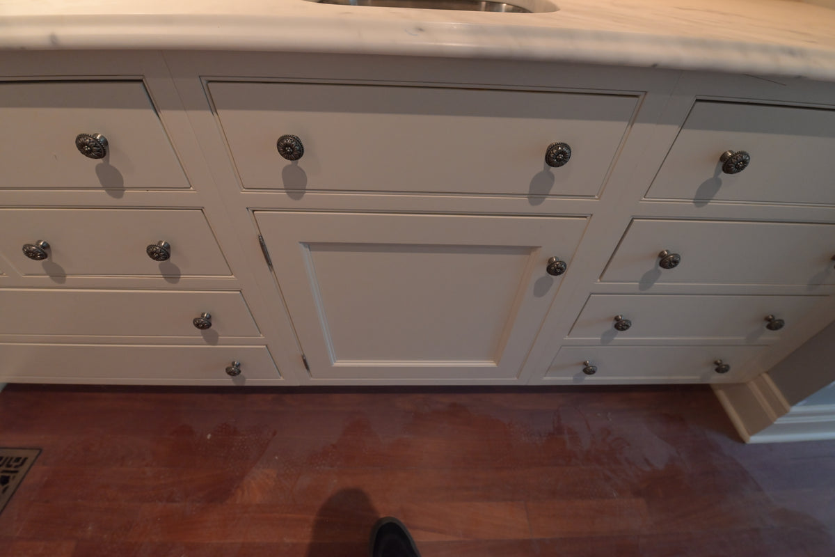 "The Clair" Transitional White Solid Wood Pantry Wall