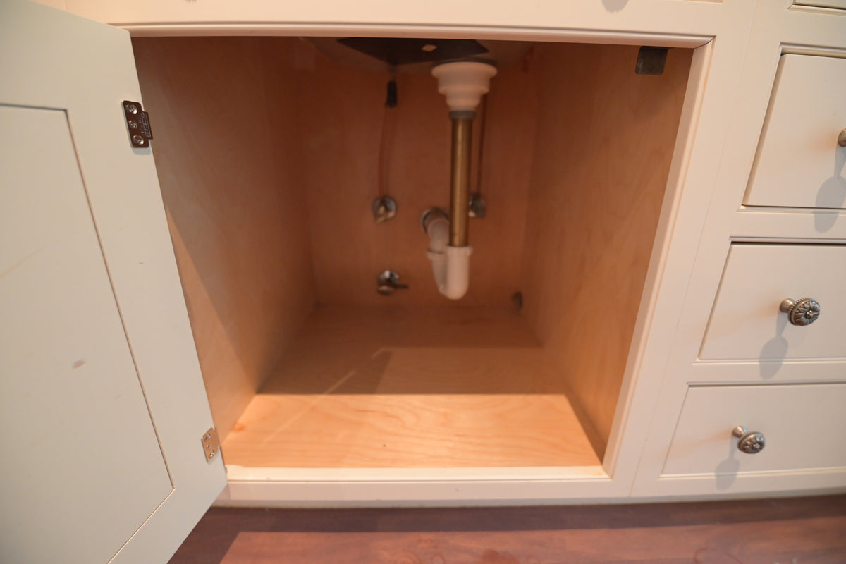 "The Clair" Transitional White Solid Wood Pantry Wall