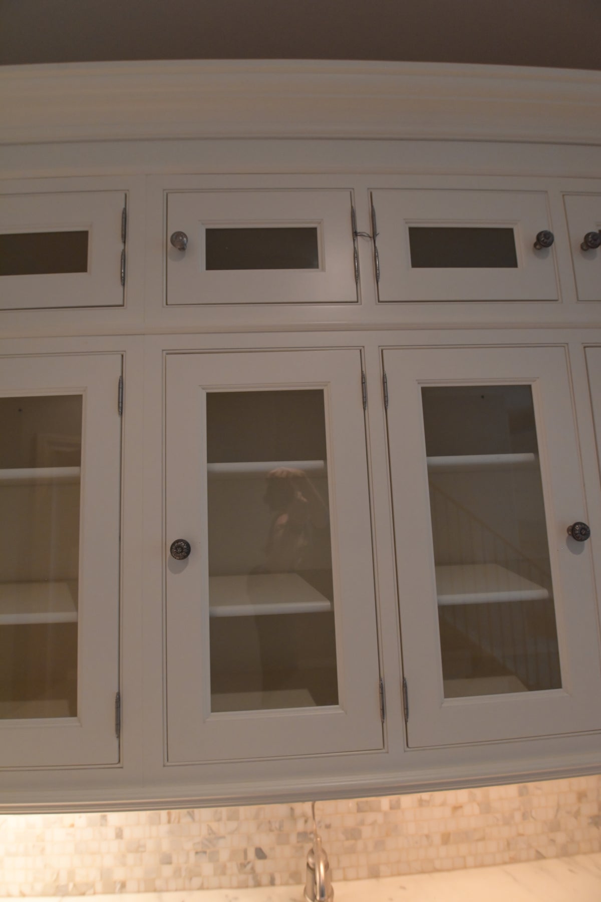 "The Clair" Transitional White Solid Wood Pantry Wall
