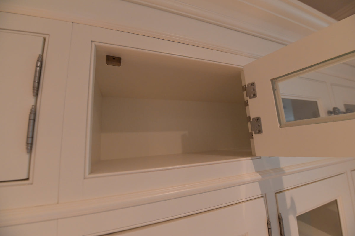 "The Clair" Transitional White Solid Wood Pantry Wall