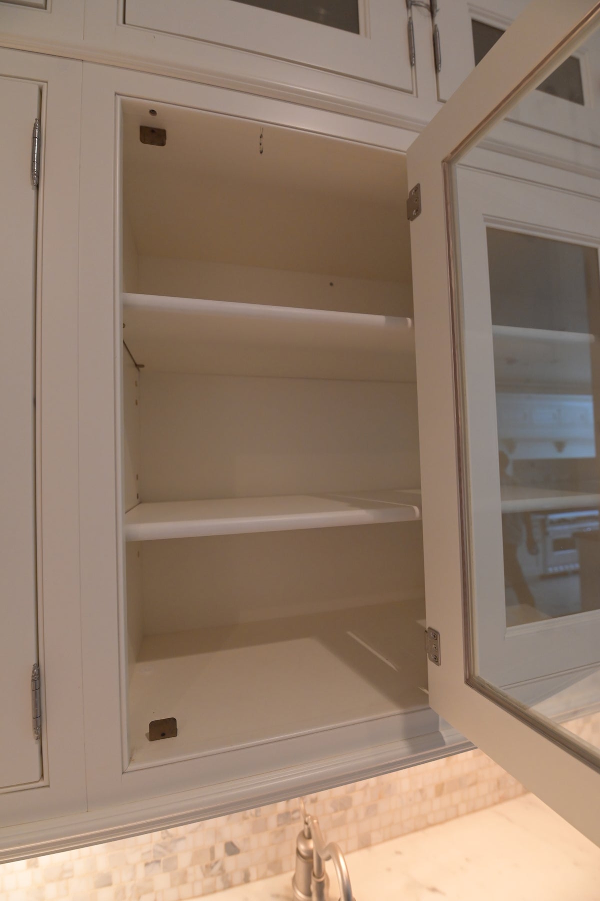 "The Clair" Transitional White Solid Wood Pantry Wall
