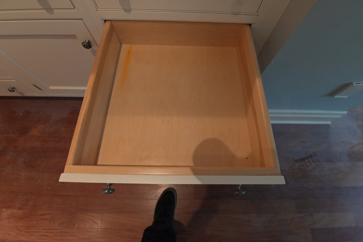 "The Clair" Transitional White Solid Wood Pantry Wall