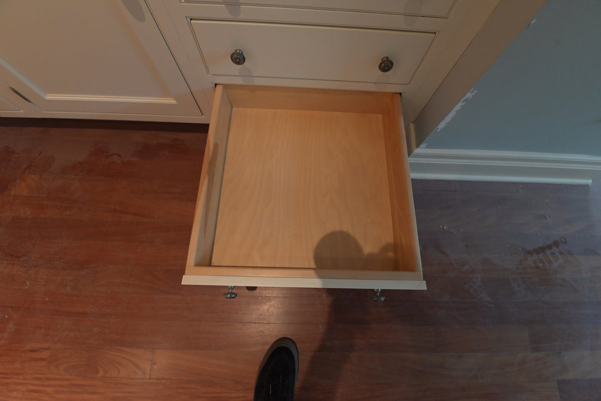 "The Clair" Transitional White Solid Wood Pantry Wall