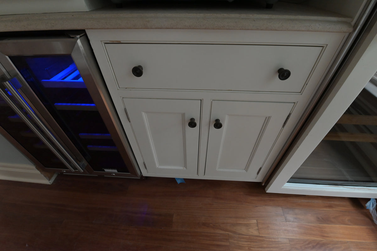 "The Clair" Transitional White Solid Wood Wet Bar