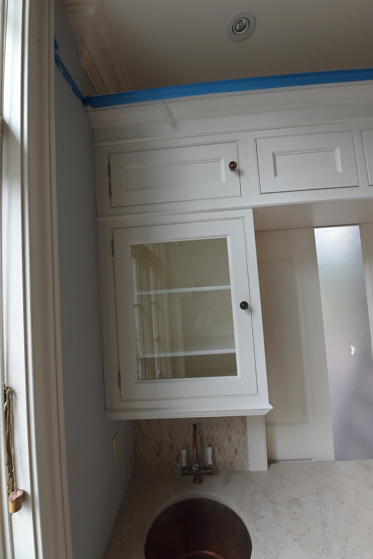 "The Clair" Transitional White Solid Wood Wet Bar