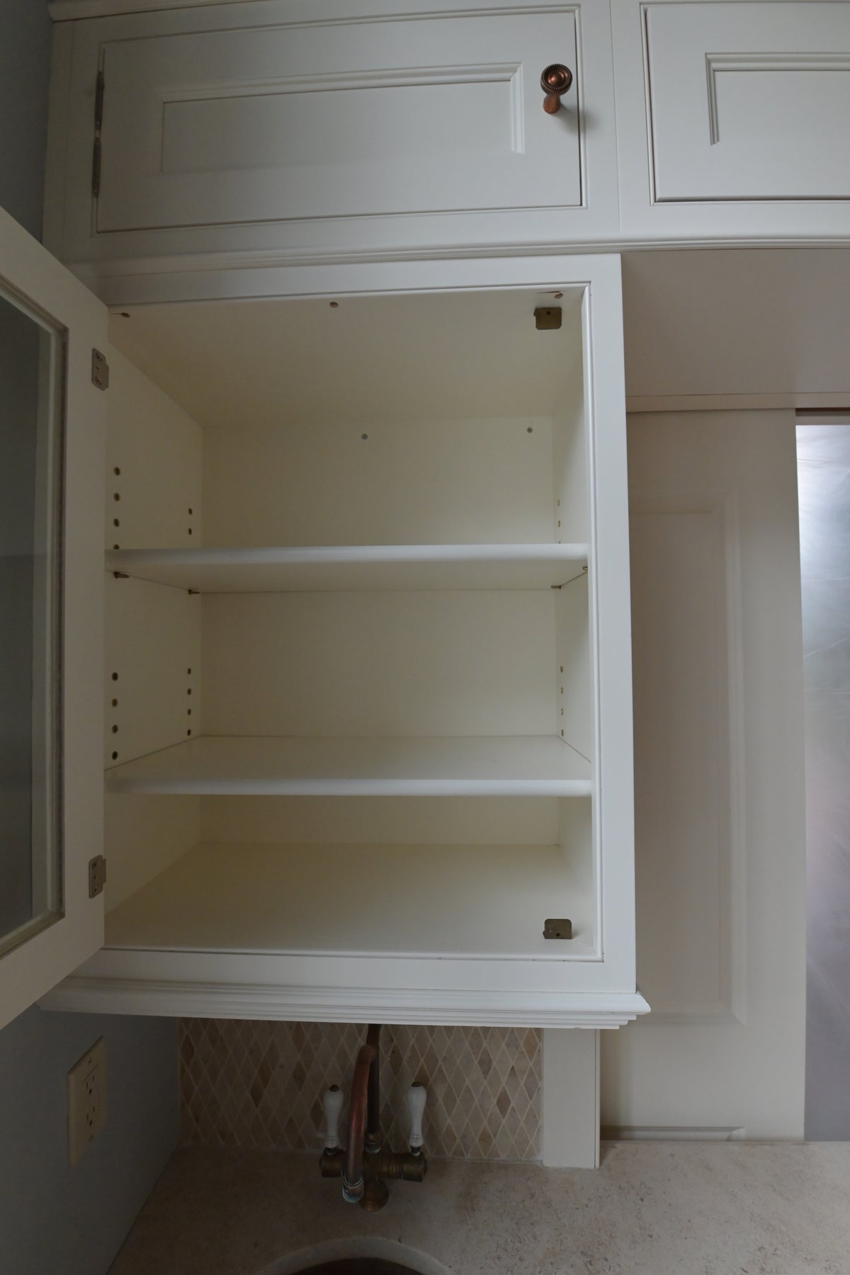 "The Clair" Transitional White Solid Wood Wet Bar