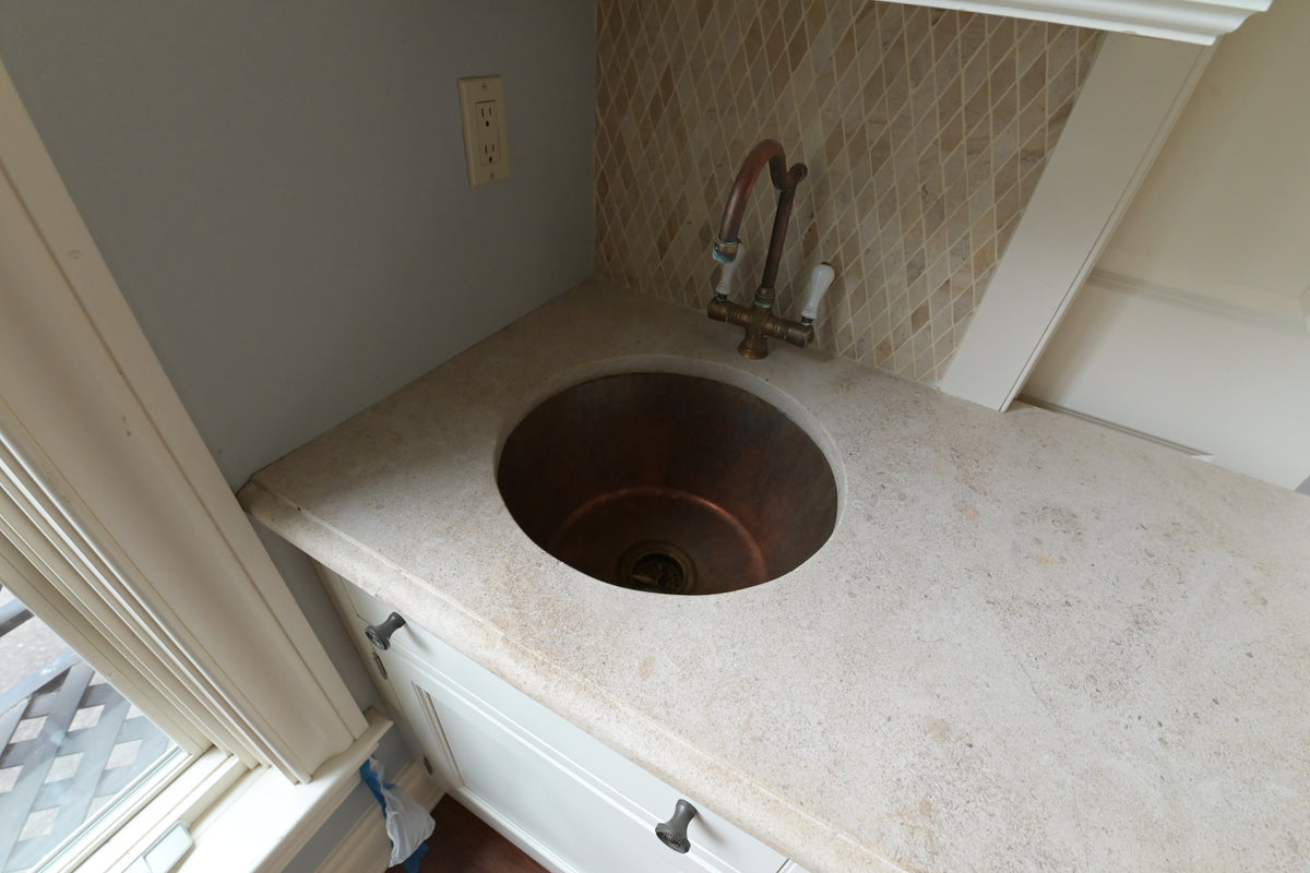 "The Clair" Transitional White Solid Wood Wet Bar