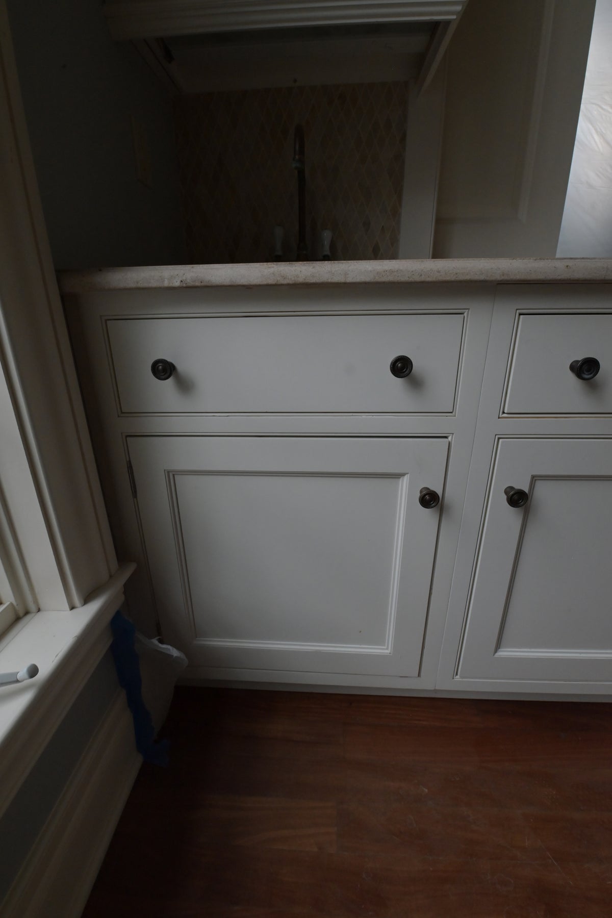 "The Clair" Transitional White Solid Wood Wet Bar