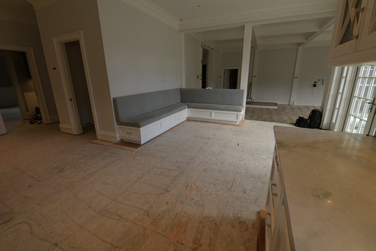 "The Blenheim" Transitional White Kitchen with Island & Sub-Zero Refrigerators