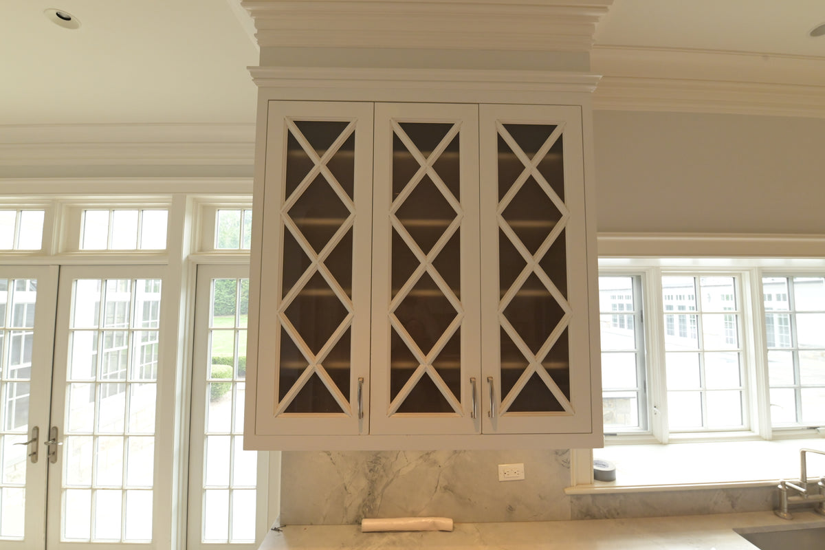 "The Blenheim" Transitional White Kitchen with Island & Sub-Zero Refrigerators