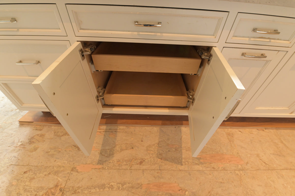 "The Blenheim" Transitional White Kitchen with Island & Sub-Zero Refrigerators