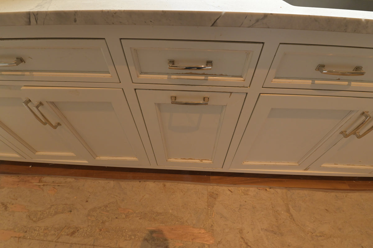 "The Blenheim" Transitional White Kitchen with Island & Sub-Zero Refrigerators