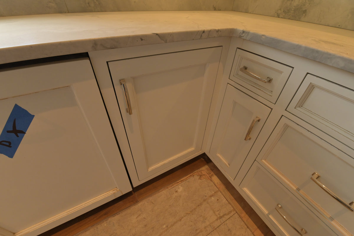 "The Blenheim" Transitional White Kitchen with Island & Sub-Zero Refrigerators