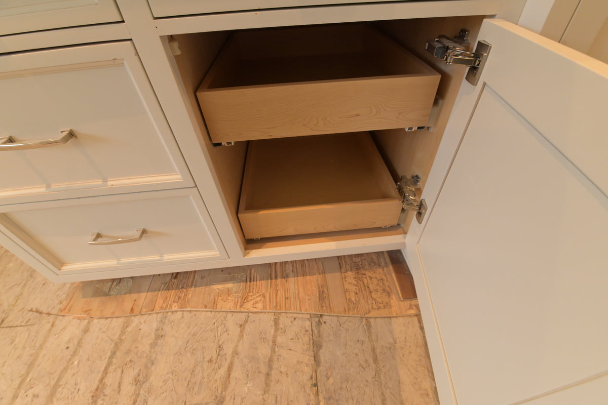 "The Blenheim" Transitional White Kitchen with Island & Sub-Zero Refrigerators
