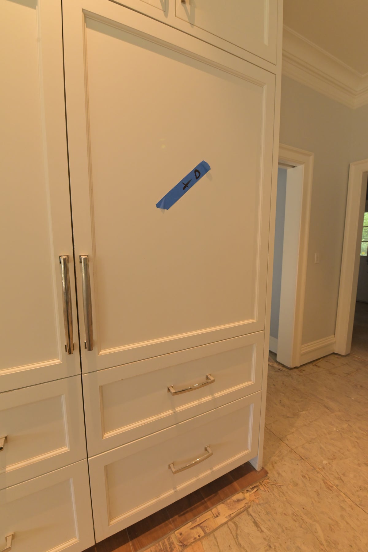 "The Blenheim" Transitional White Kitchen with Island & Sub-Zero Refrigerators