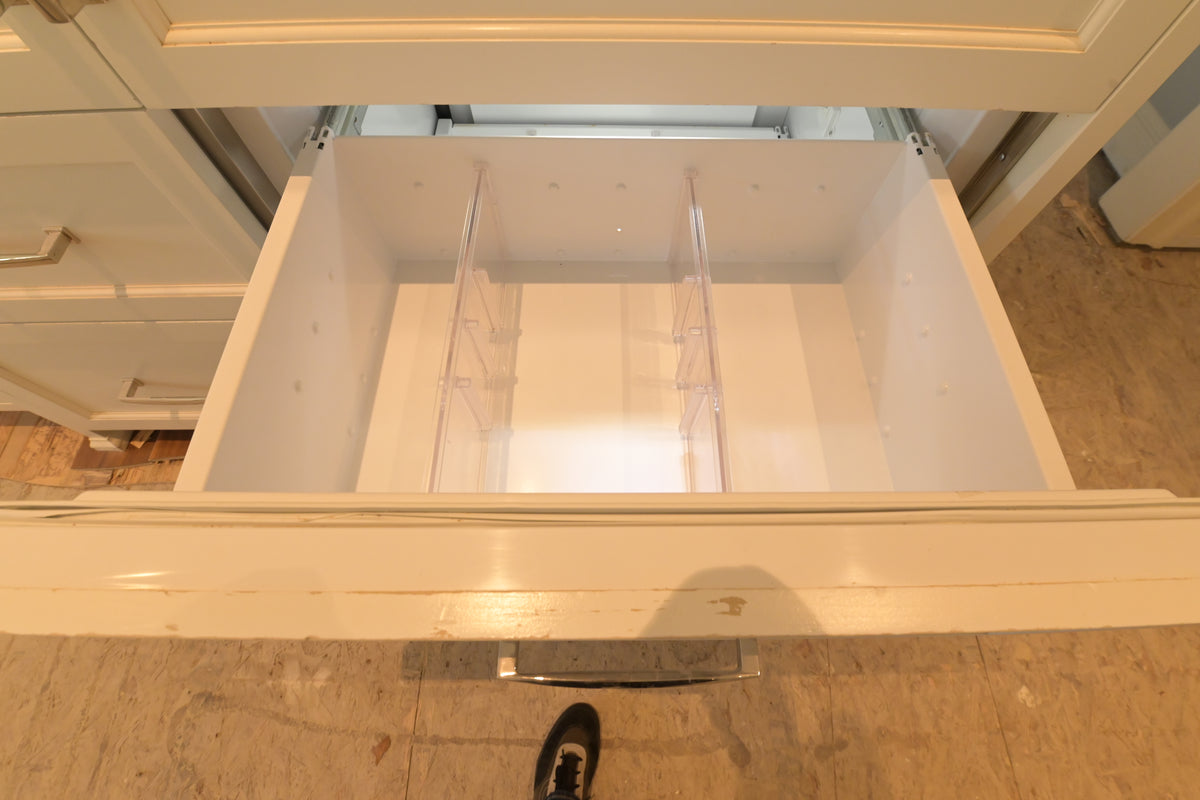 "The Blenheim" Transitional White Kitchen with Island & Sub-Zero Refrigerators