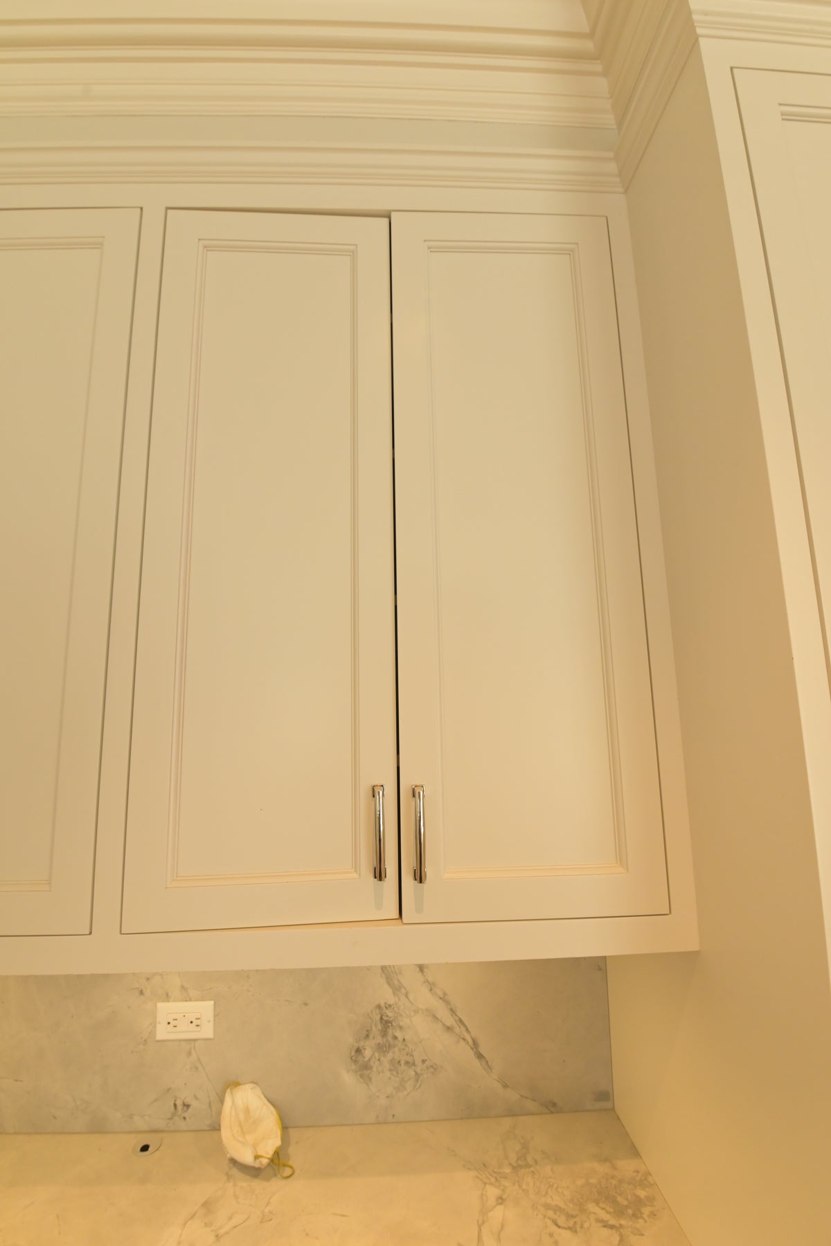 "The Blenheim" Transitional White Kitchen with Island & Sub-Zero Refrigerators