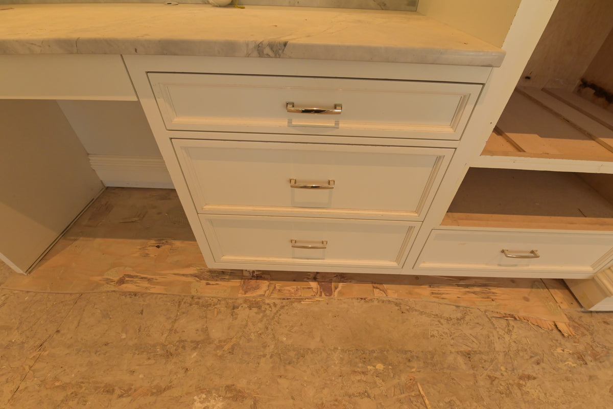 "The Blenheim" Transitional White Kitchen with Island & Sub-Zero Refrigerators
