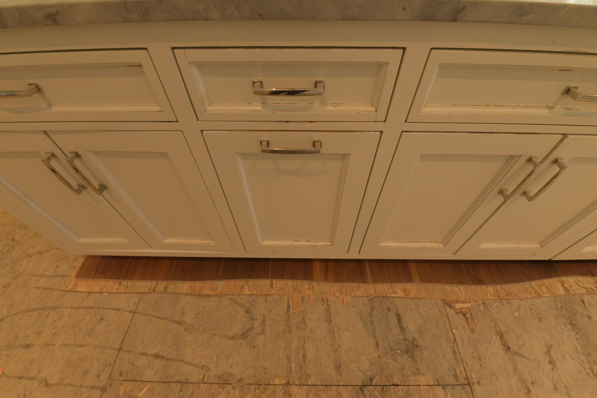 "The Blenheim" Transitional White Kitchen with Island & Sub-Zero Refrigerators