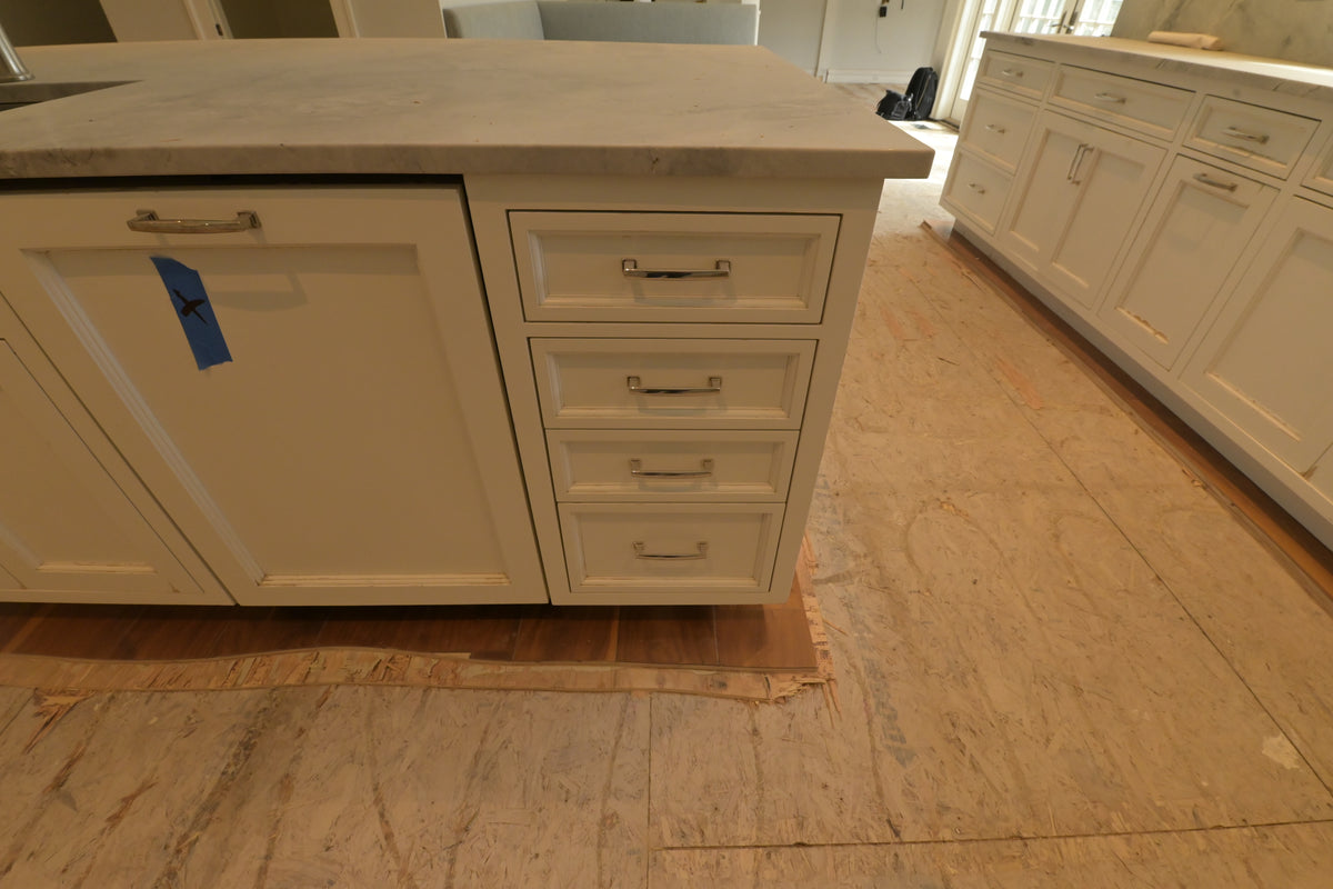 "The Blenheim" Transitional White Kitchen with Island & Sub-Zero Refrigerators
