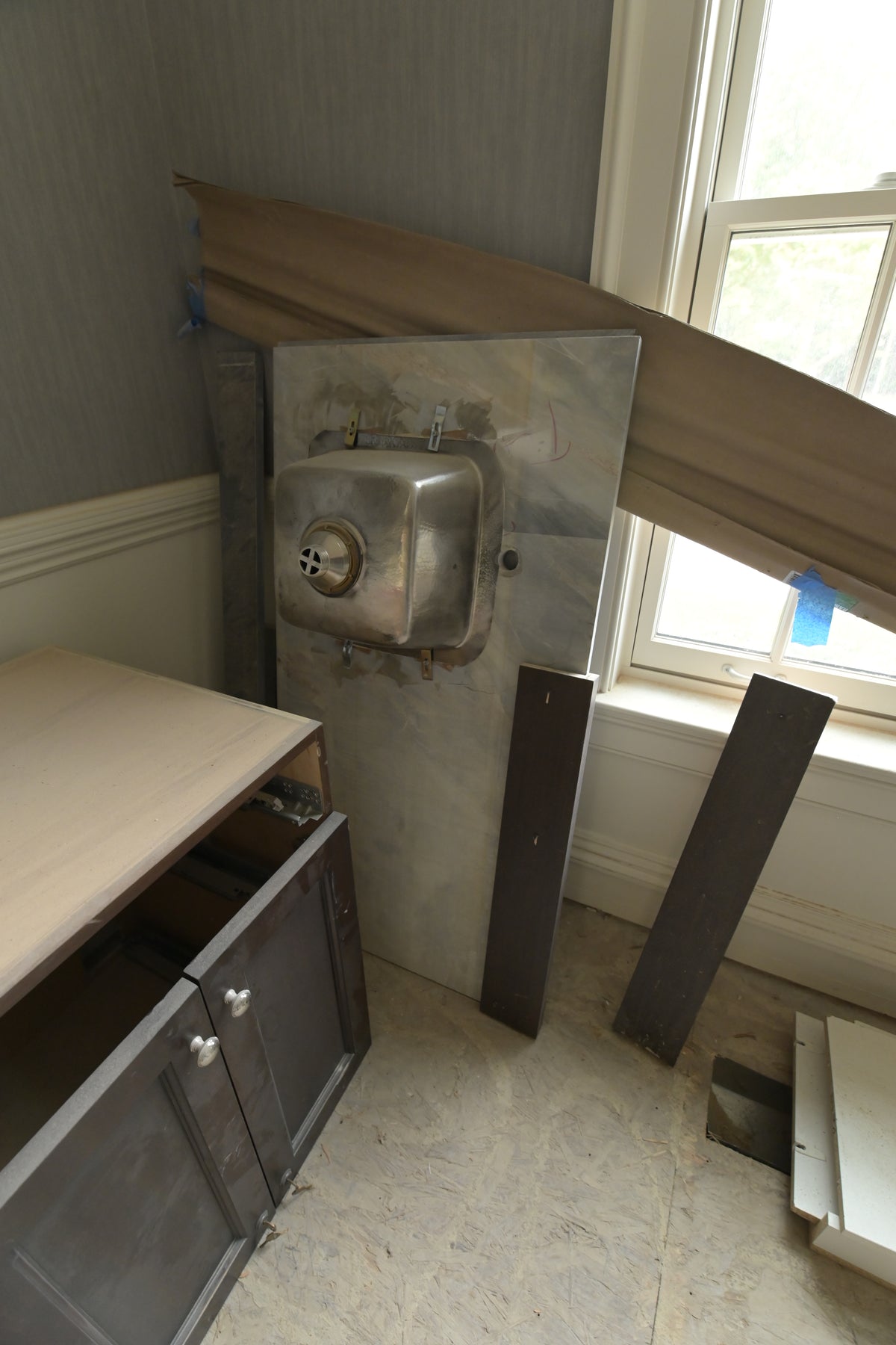 "The Blenheim" Transitional Natural Wood Butler's Pantry