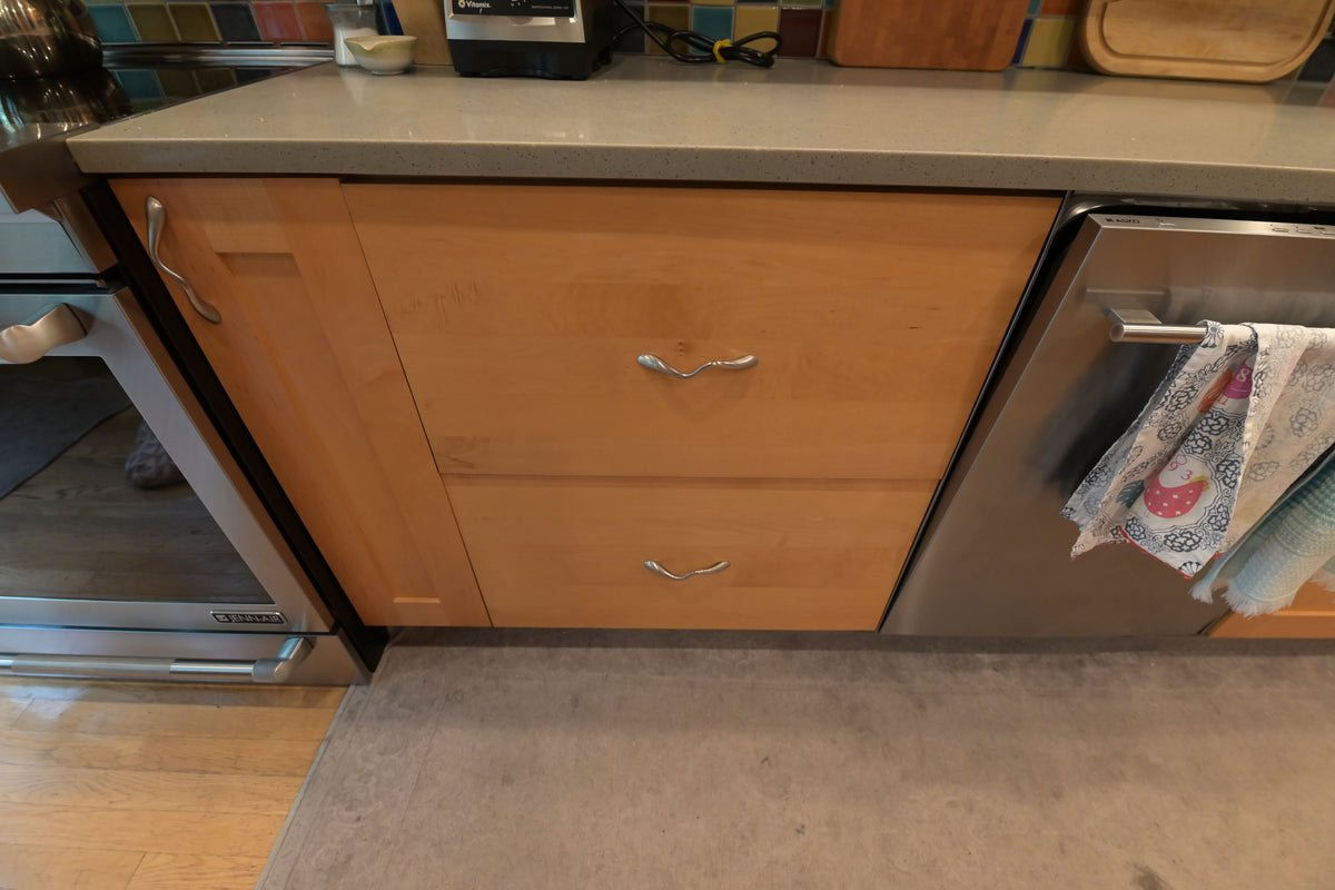 Millennia Transitional Craftsman Shaker Kitchen with 36" Sub-Zero Refrigerator