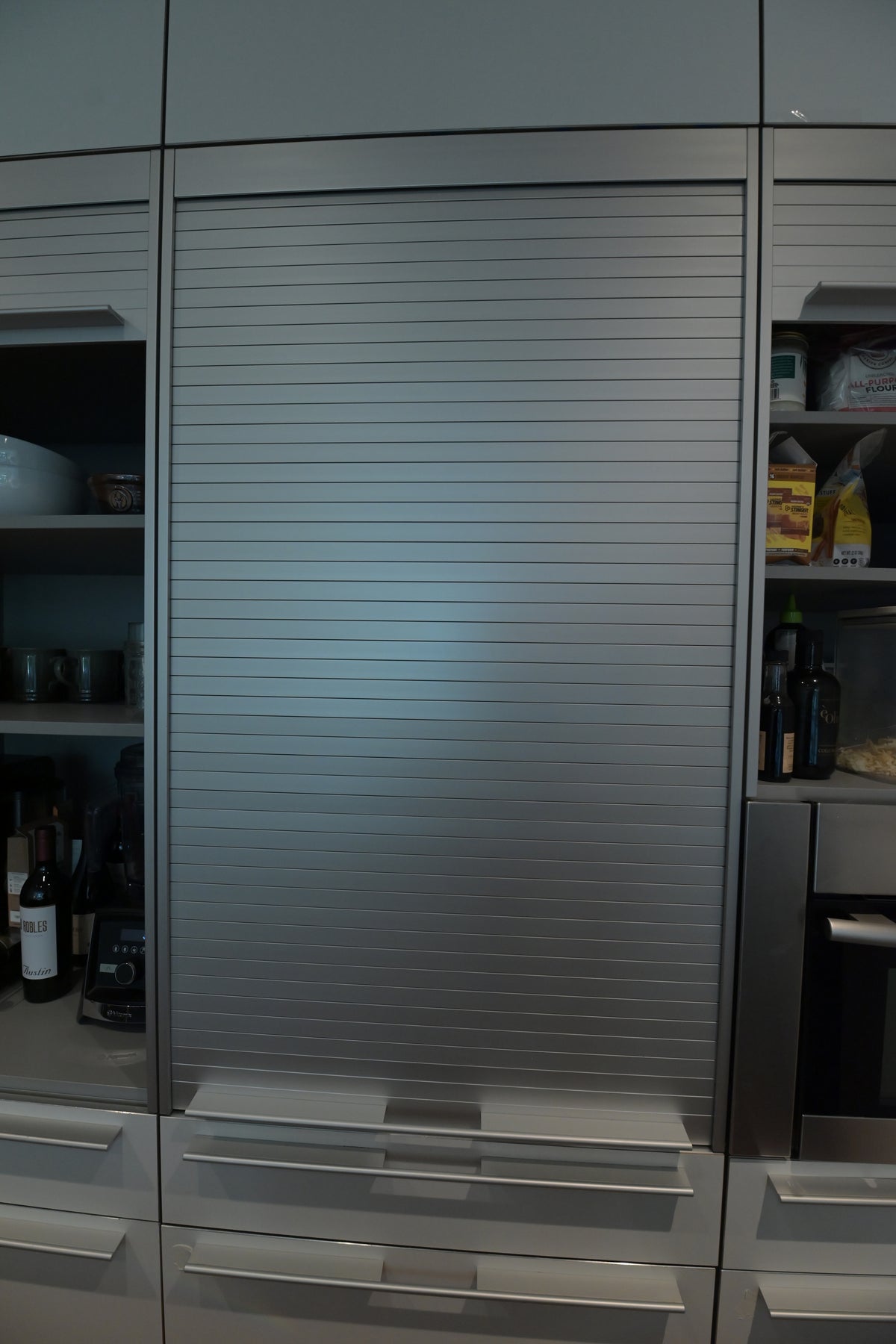 Bulthaup Modern Gray & White Kitchen with Miele Appliances