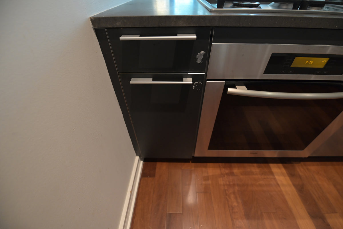 Bulthaup Modern Gray & White Kitchen with Miele Appliances