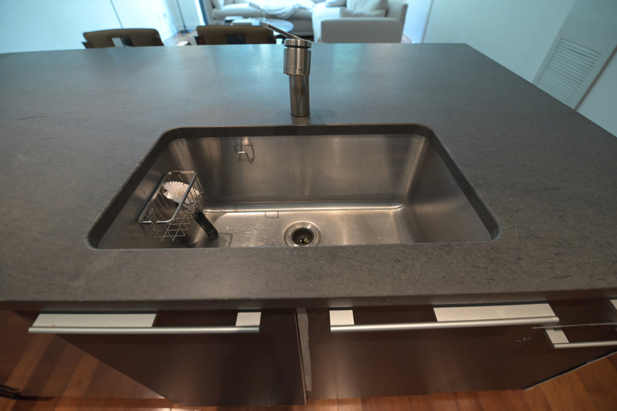 Bulthaup Modern Gray & White Kitchen with Miele Appliances