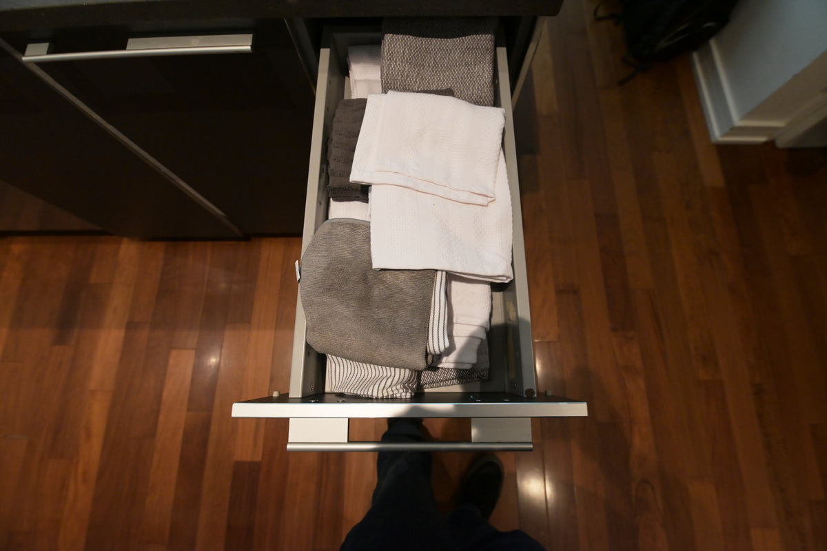 Bulthaup Modern Gray & White Kitchen with Miele Appliances