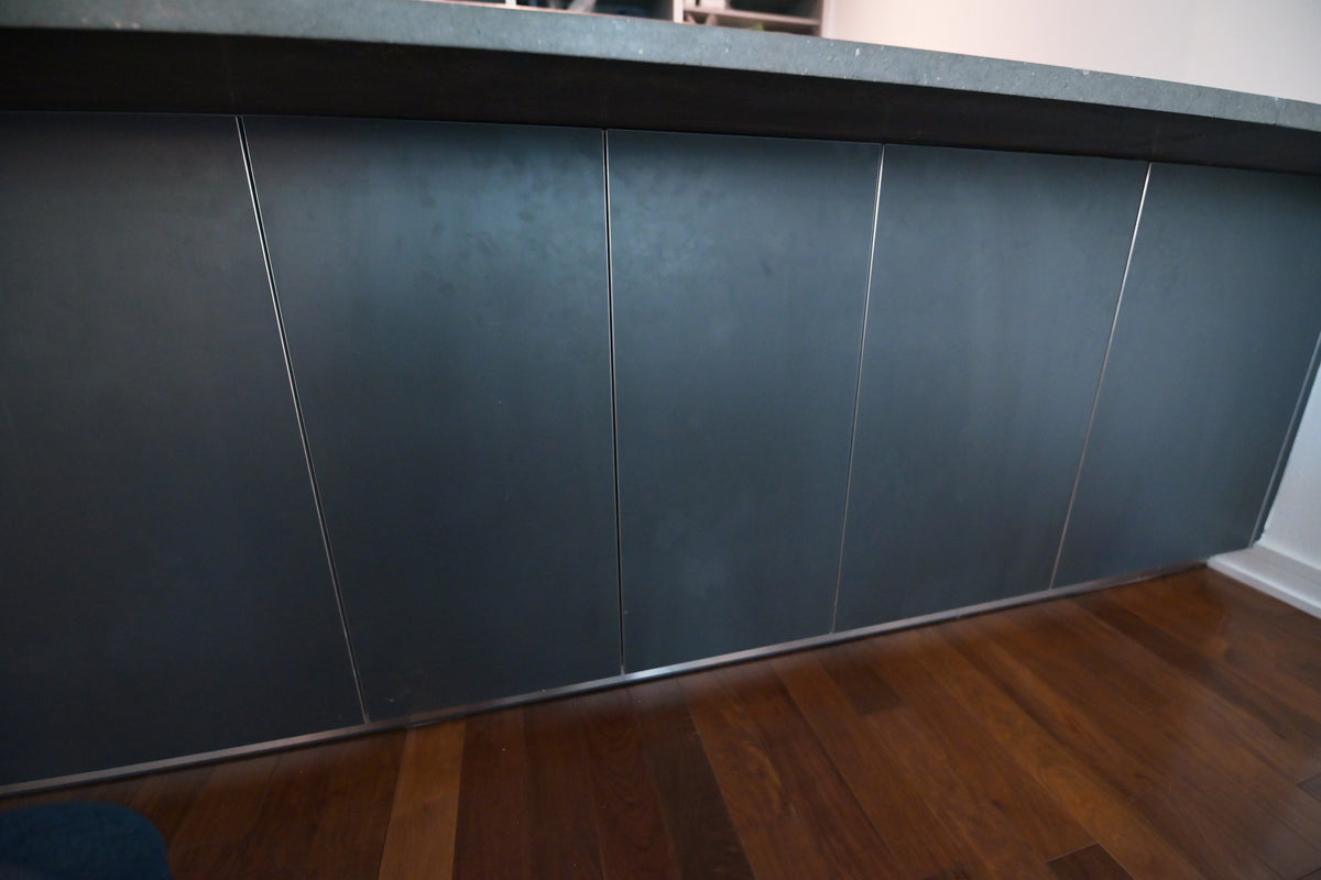 Bulthaup Modern Gray & White Kitchen with Miele Appliances
