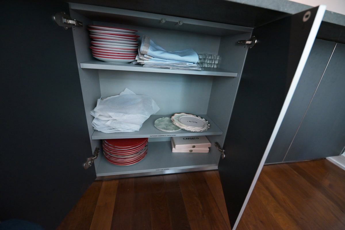 Bulthaup Modern Gray & White Kitchen with Miele Appliances