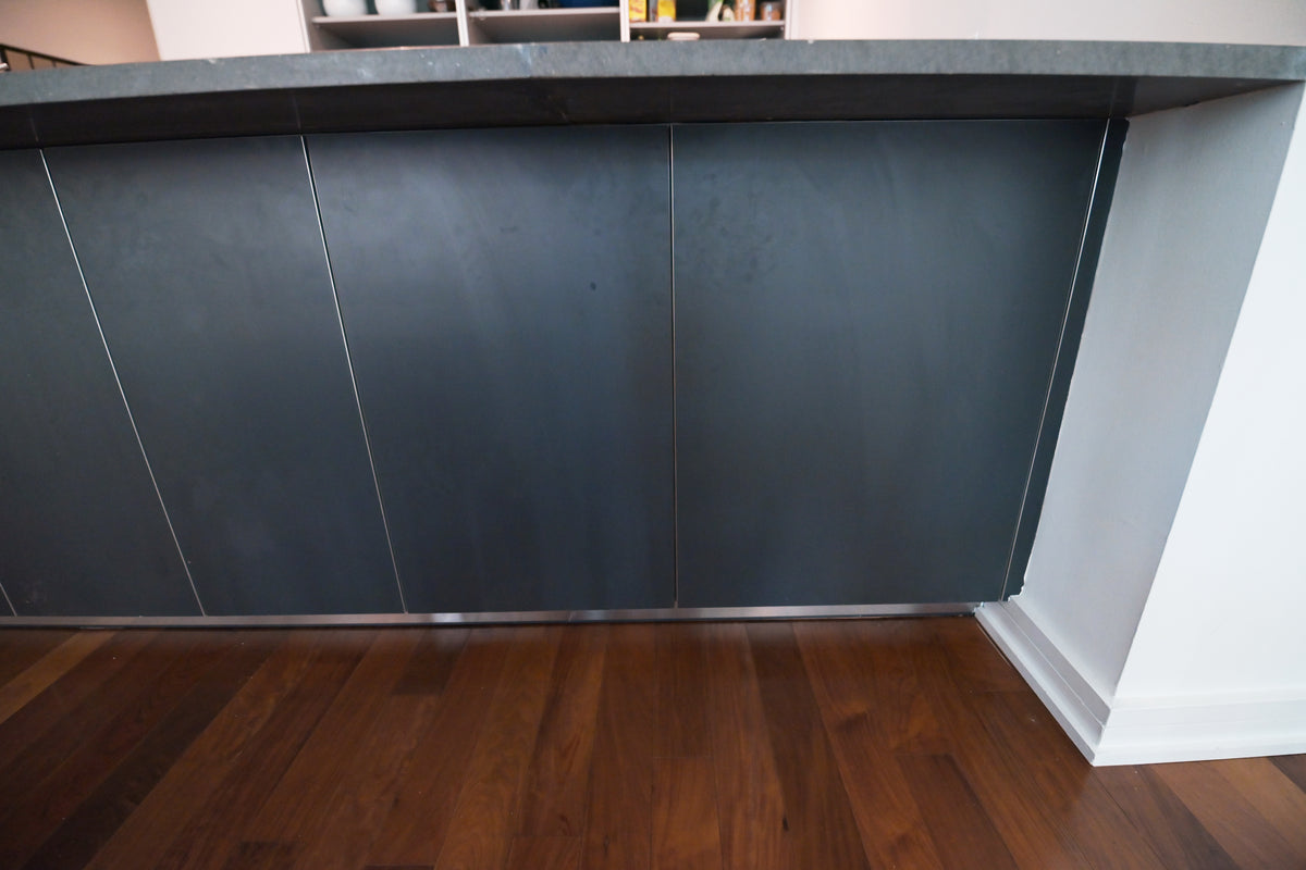 Bulthaup Modern Gray & White Kitchen with Miele Appliances