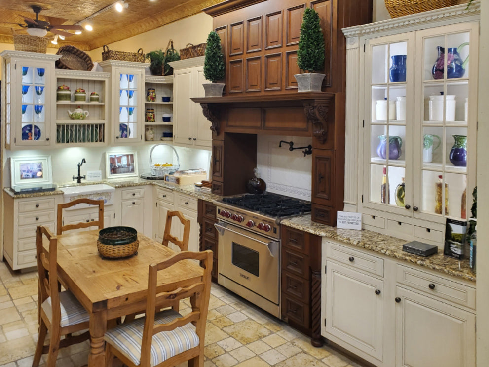 Wood-Mode Traditional White Kitchen with Granite Countertops