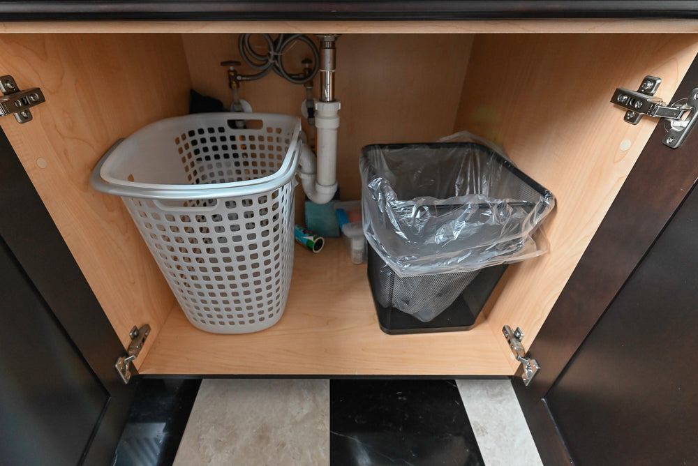 Dark Wooden Single Vanity with Sink and Faucet