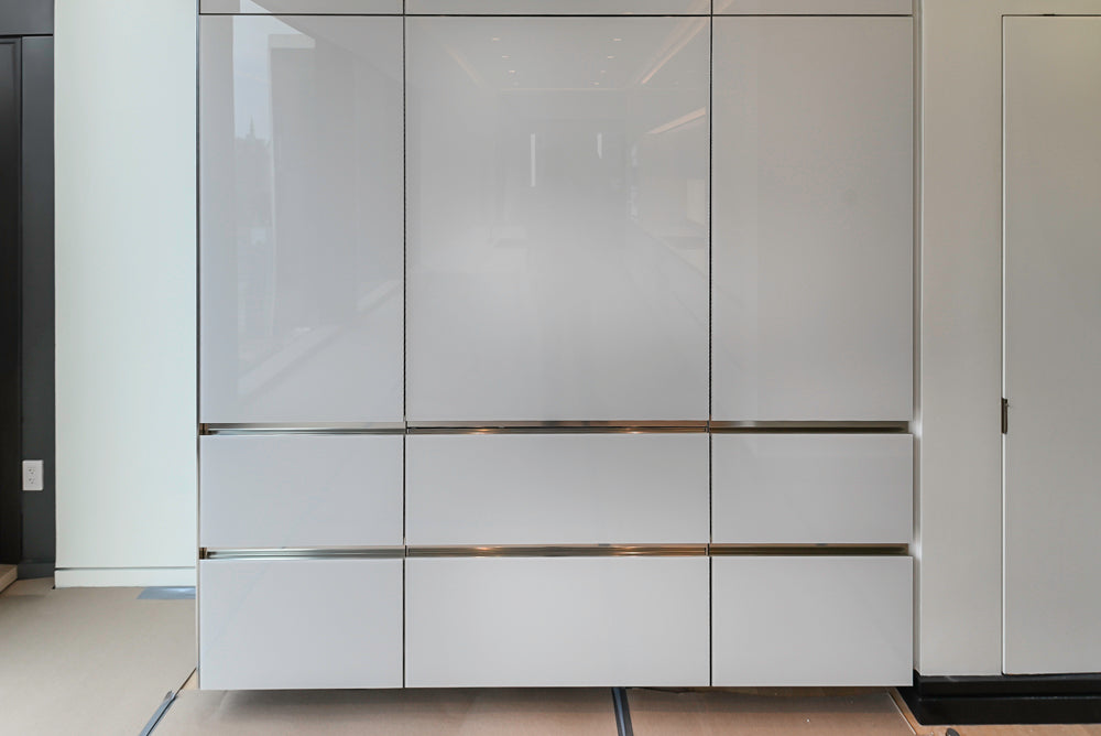 Modern Marble White Kitchen with Island