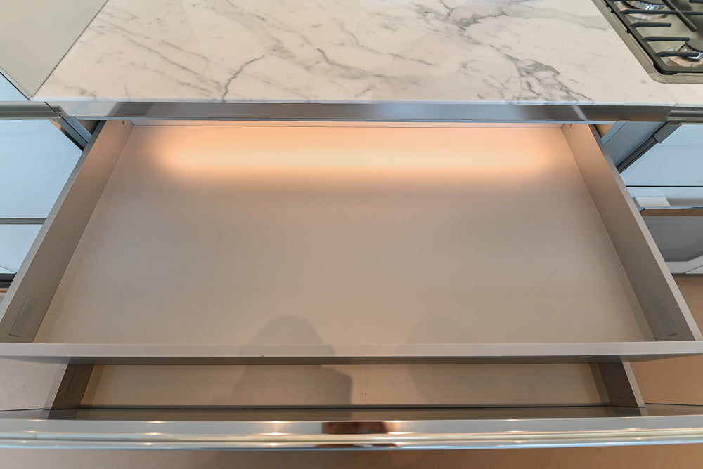 Modern Marble White Kitchen with Island