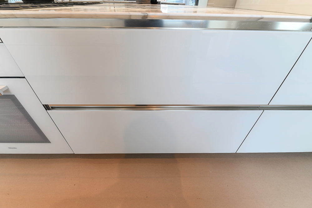 Modern Marble White Kitchen with Island