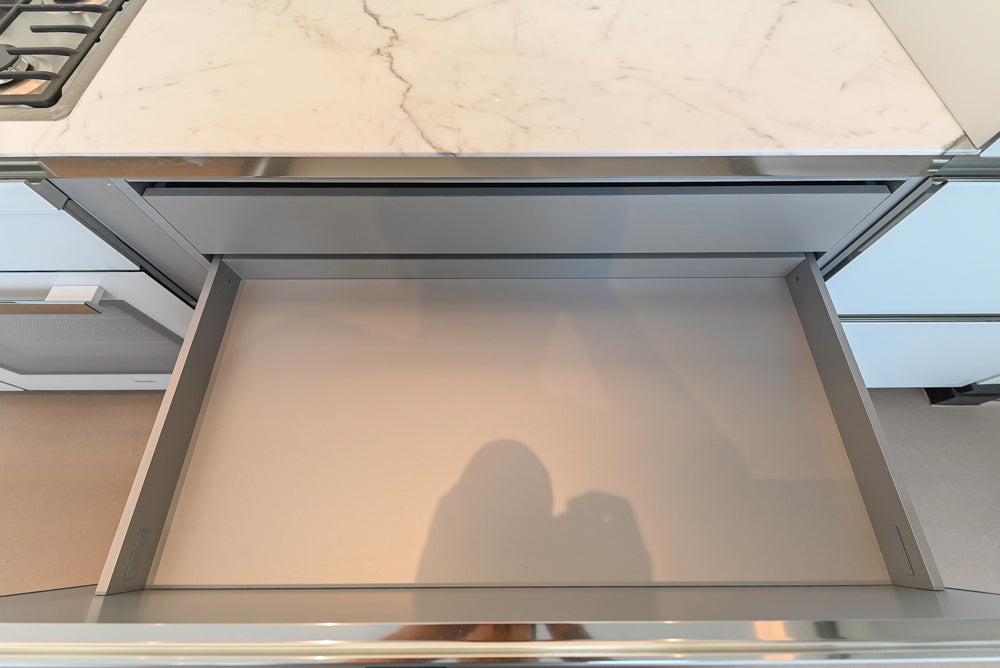 Modern Marble White Kitchen with Island