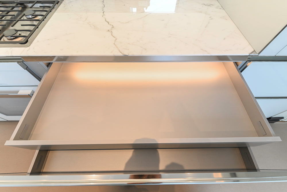 Modern Marble White Kitchen with Island