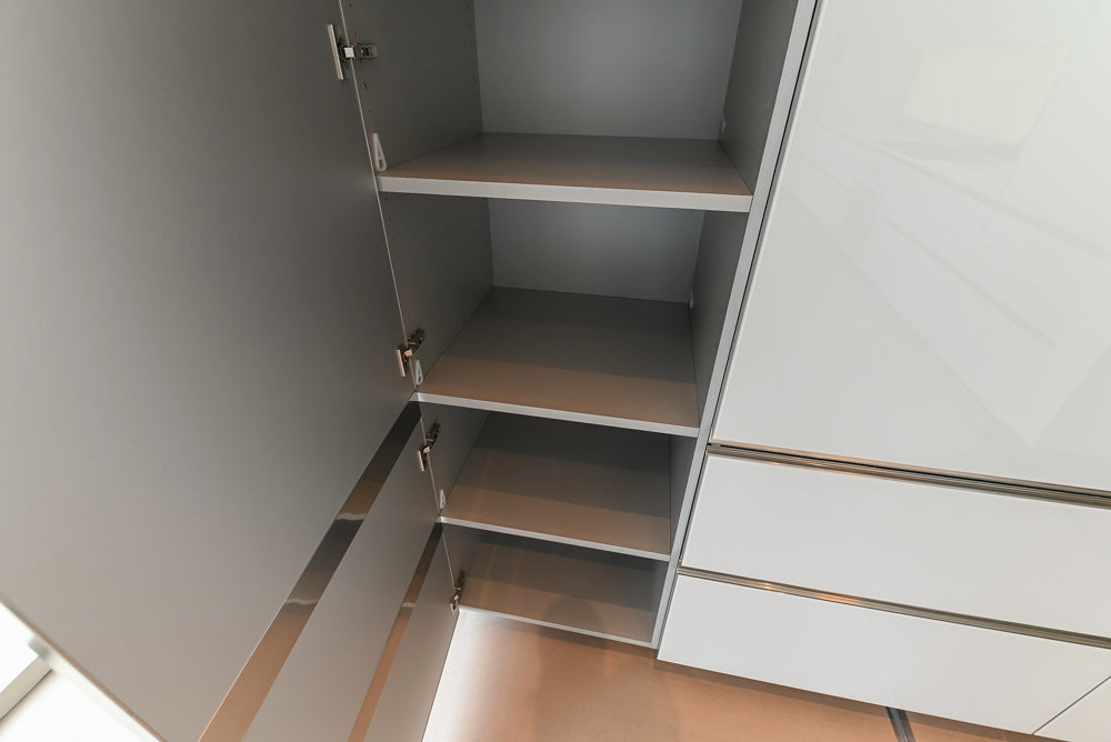 Modern Marble White Kitchen with Island